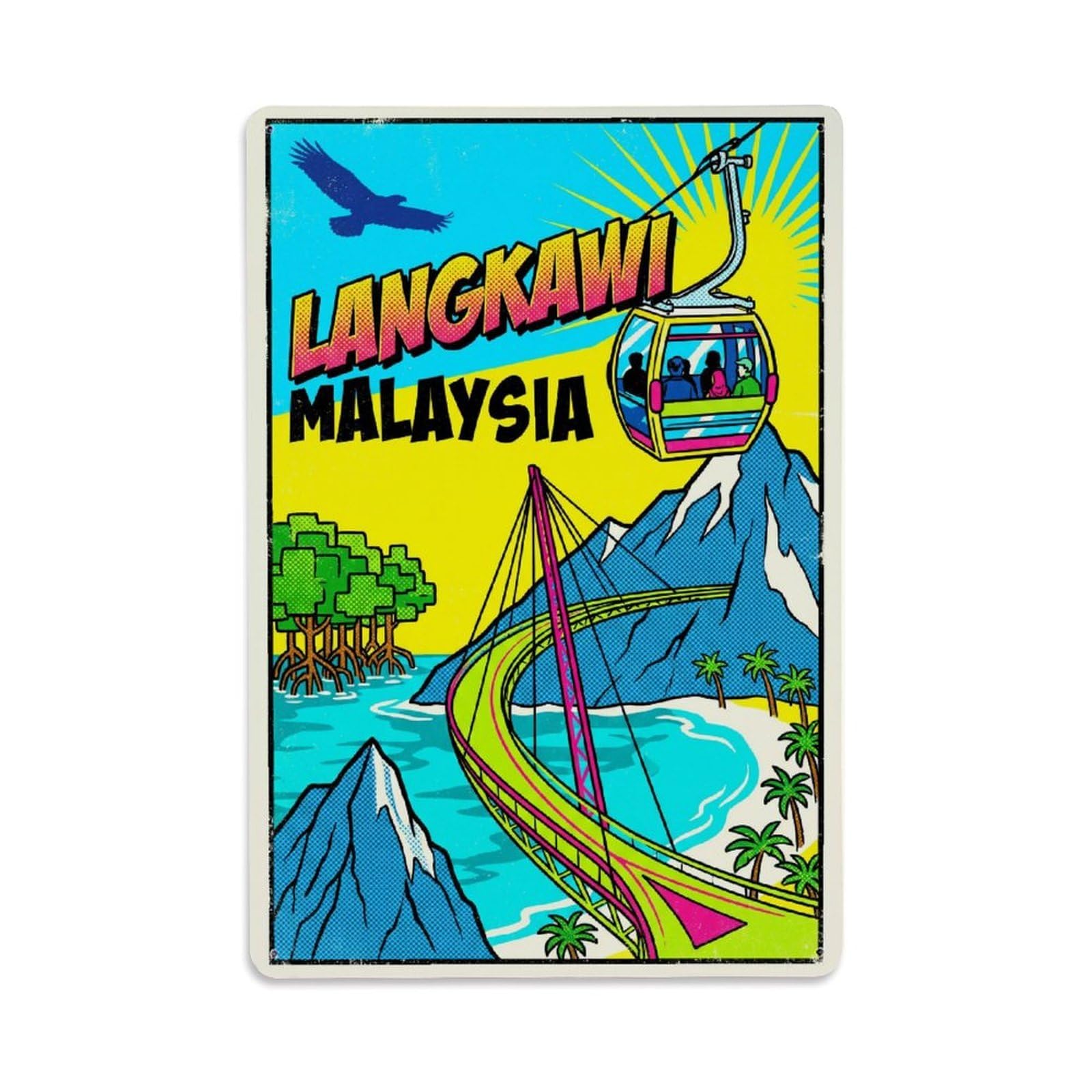 Metal Tin Sign Retro Malaysia Langkawi Travel