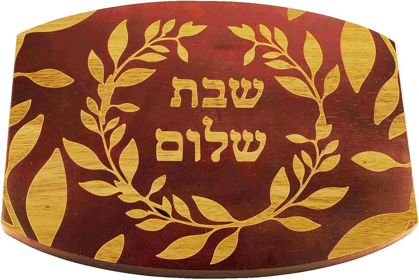 Rite Lite Challah Board with Etched Flower Design Shabbat Bread Board- Perfect Jewish Home Gift (Yellow and Clear)