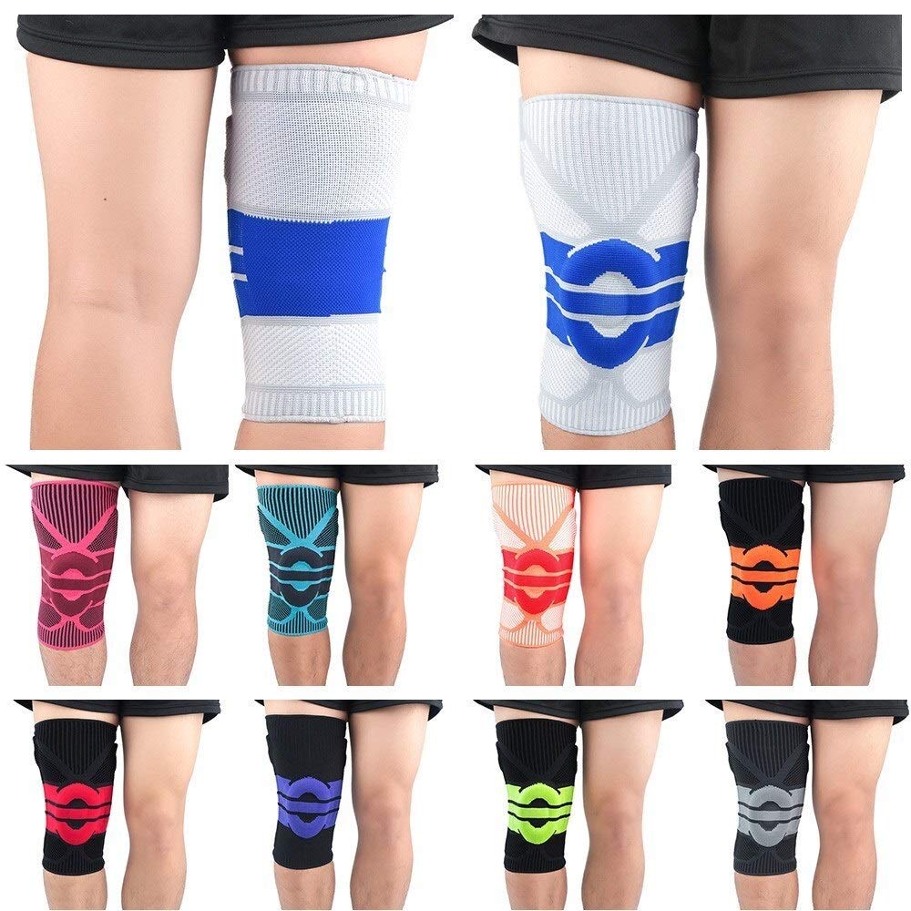 Ginocchiere da Trekking 2 Pezzi Ginocchiere in Pizzo Ginocchiere a Compressione Supporto articolare /3745(玫瑰,Medium)