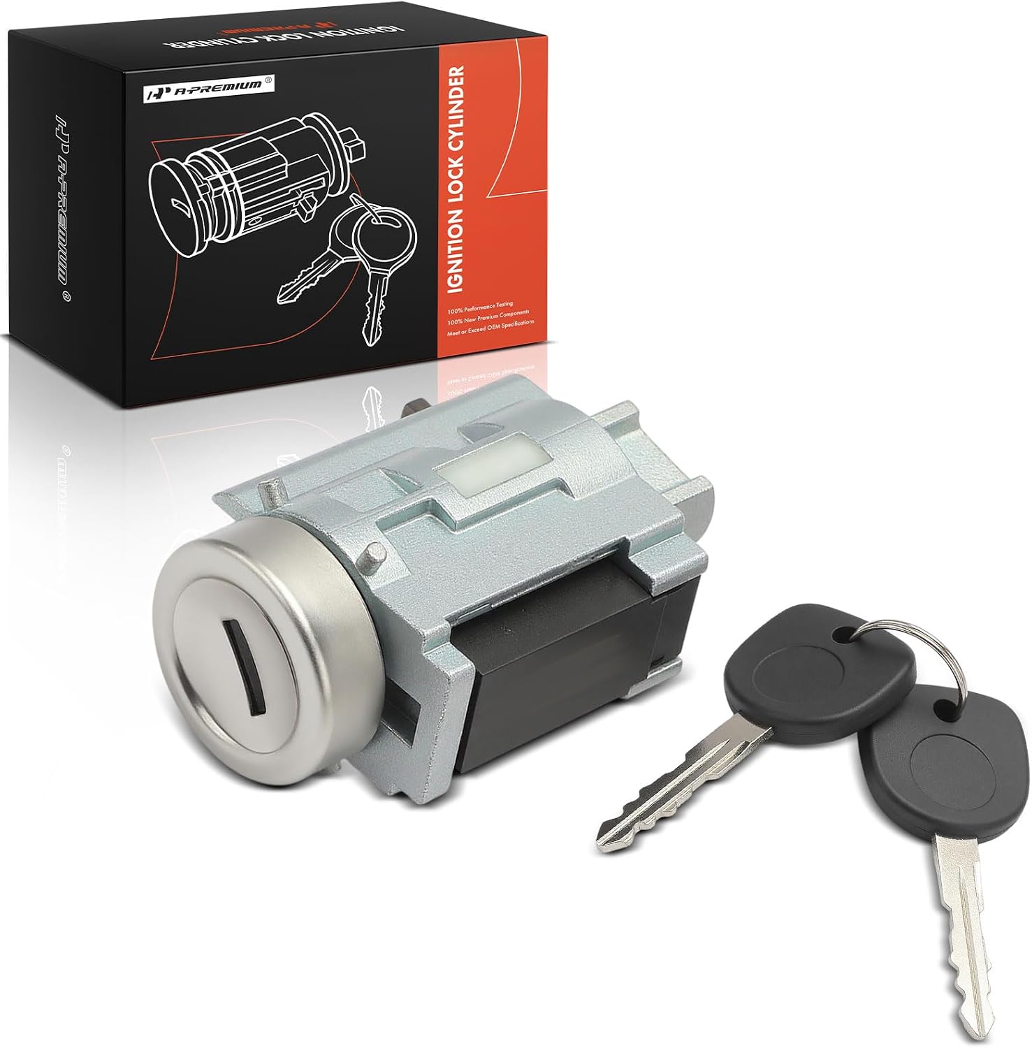 A-Premium Ignition Lock Cylinder with 2 keys Compatible with Chevrolet, Pontiac & Oldsmobile Vehicles - Malibu 1997-2003, Impala 2000-2005, Classic, Monte Carlo, Grand Am, Alero, Cutlass, Intrigue