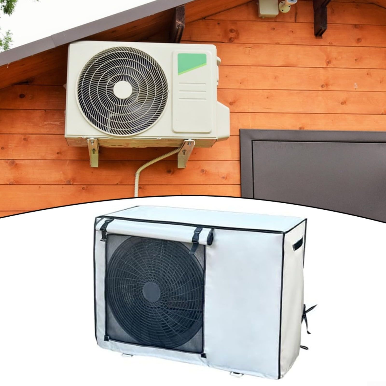 Wasserdichte Klimaanlagenabdeckungen, für zu Hause im Freien, AC-Einheiten, Sonnenschutz, wetterbeständig, schützt vor Staub, Schnee (11)
