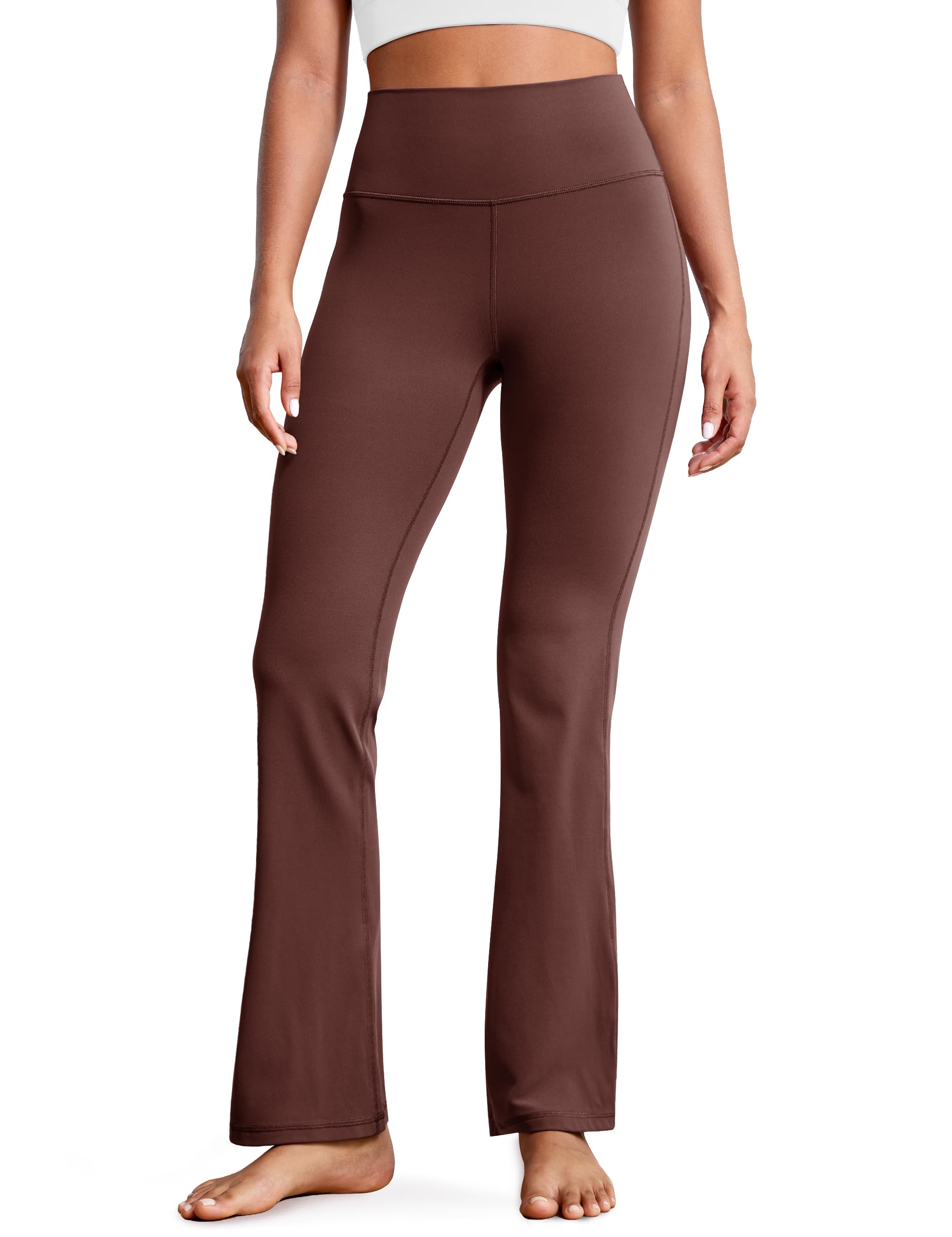 BAYDI Clouduxi Women's Flared Leggings High Waist Workout Bootcut Yoga Pants with Pockets Wide Leg 28"/30"/32"/34"