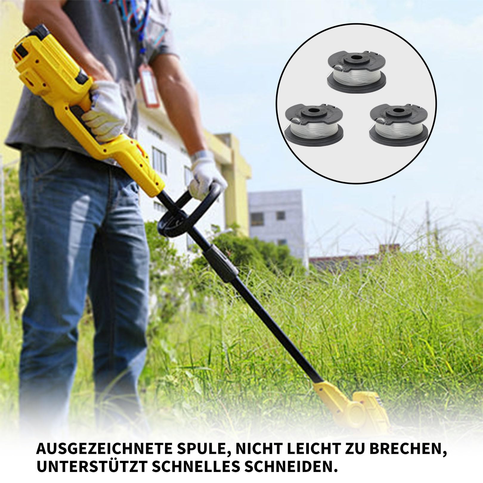 Ersatzfaden-Spulen Für Einhell GE-CT 18/28 Li Rasentrimmer – 8 Stück, 1,6 Mm, Mit Abdeckung