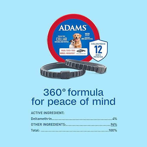 Miniatura 8 de Collar Adams contra pulgas y garrapatas para perros y cachorros, de talla única, paquete de 2 unidades