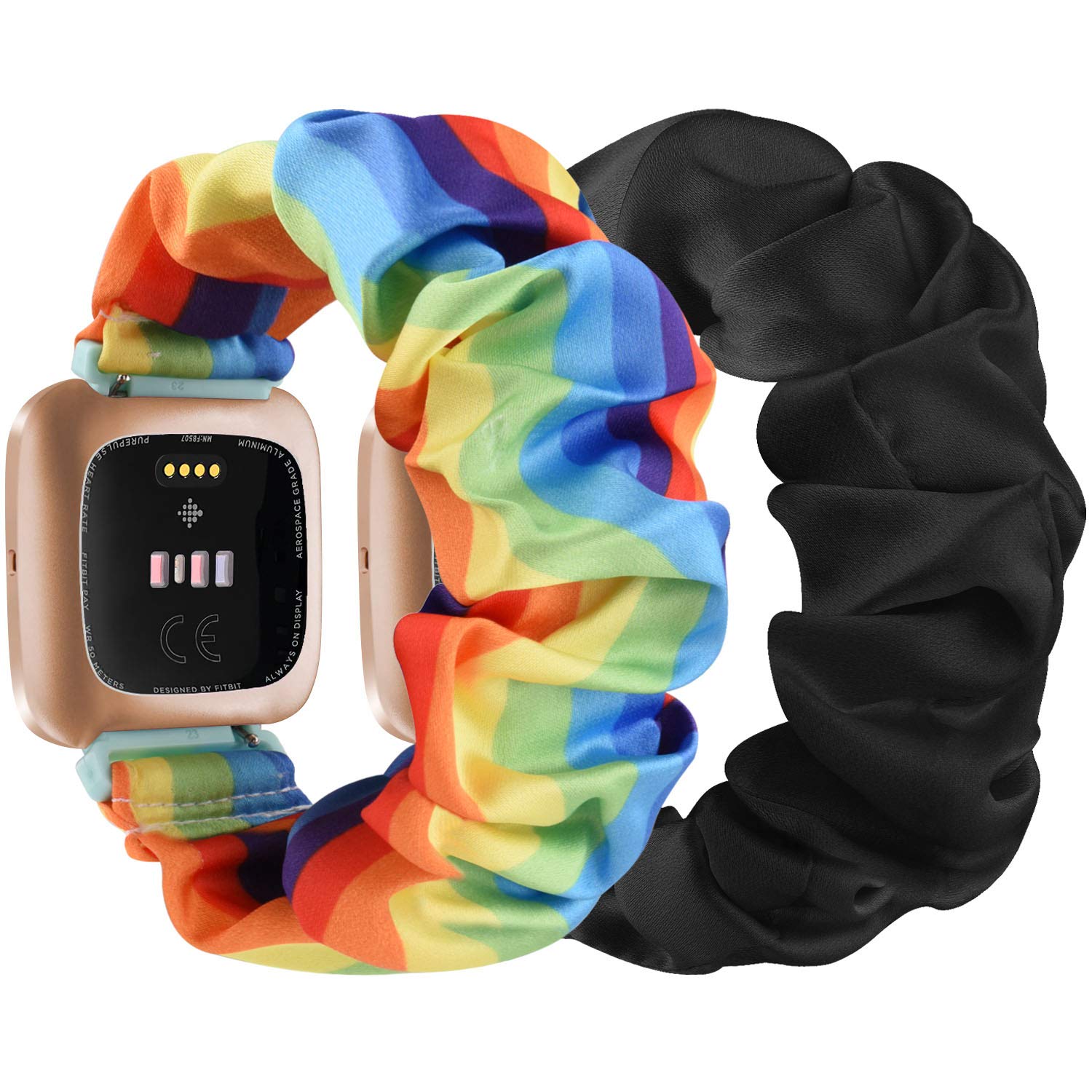Versa Lite Fitbit Versa Scrunchie Band Elastic Strap Compatible