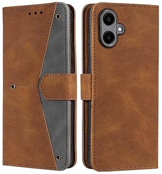 GoldKart Flip Back Cover Case for Samsung Galaxy M05 / A05 / F05 | Dual-Color Leather Finish | Inbuilt Stand & Pockets | Flip Cover for Samsung Galaxy M05 / A05 / F05 (Faux Leather, Brown) - image, photos
