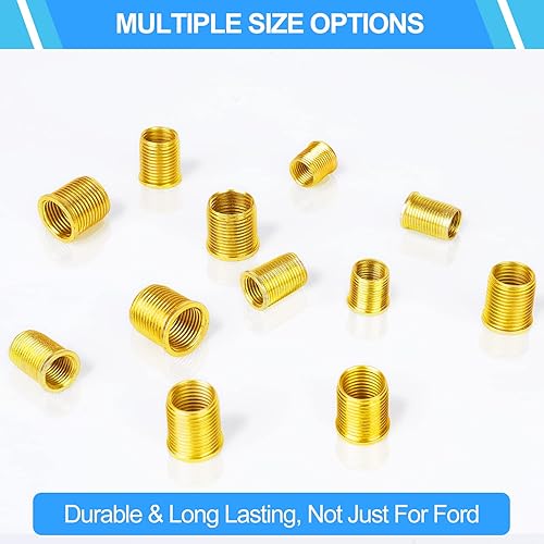 Miniatura 4 de Kit de reparación de roscas de bujía, 28 piezas, 4 tamaños, grifo de acero de alta velocidad e inserto de 5 tamaños, juego de herramientas de