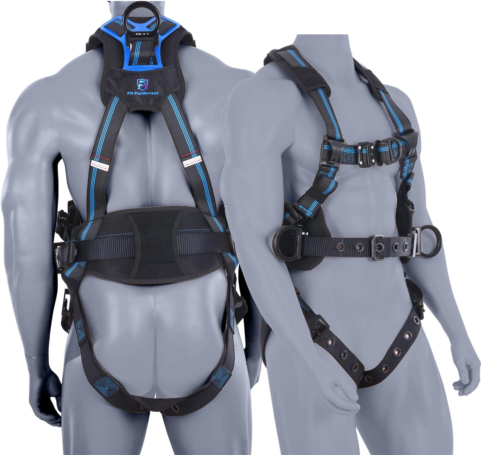 Fall Protection Full Body Safety Harness,Roofing Harness with Support Belt for Construction(XS/S)