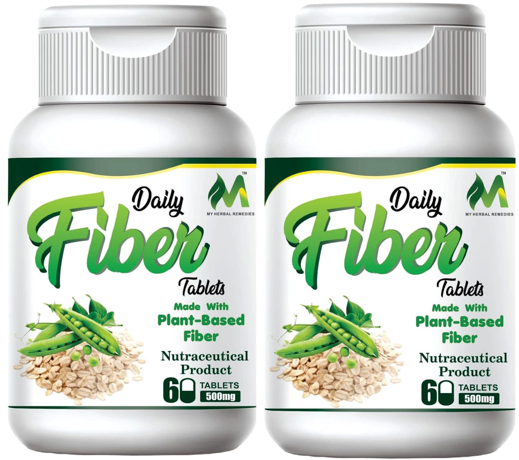 Fiber Tablets | 60 X 2 Plant-Based Tablets | Supports Gut Health & Digestion | Prebiotic & Psyllium Husk Fiber | Keto-Friendly & Vegan Supplement | Helps Bowel Regularity & Detox | Herbal Digestive Cleanse