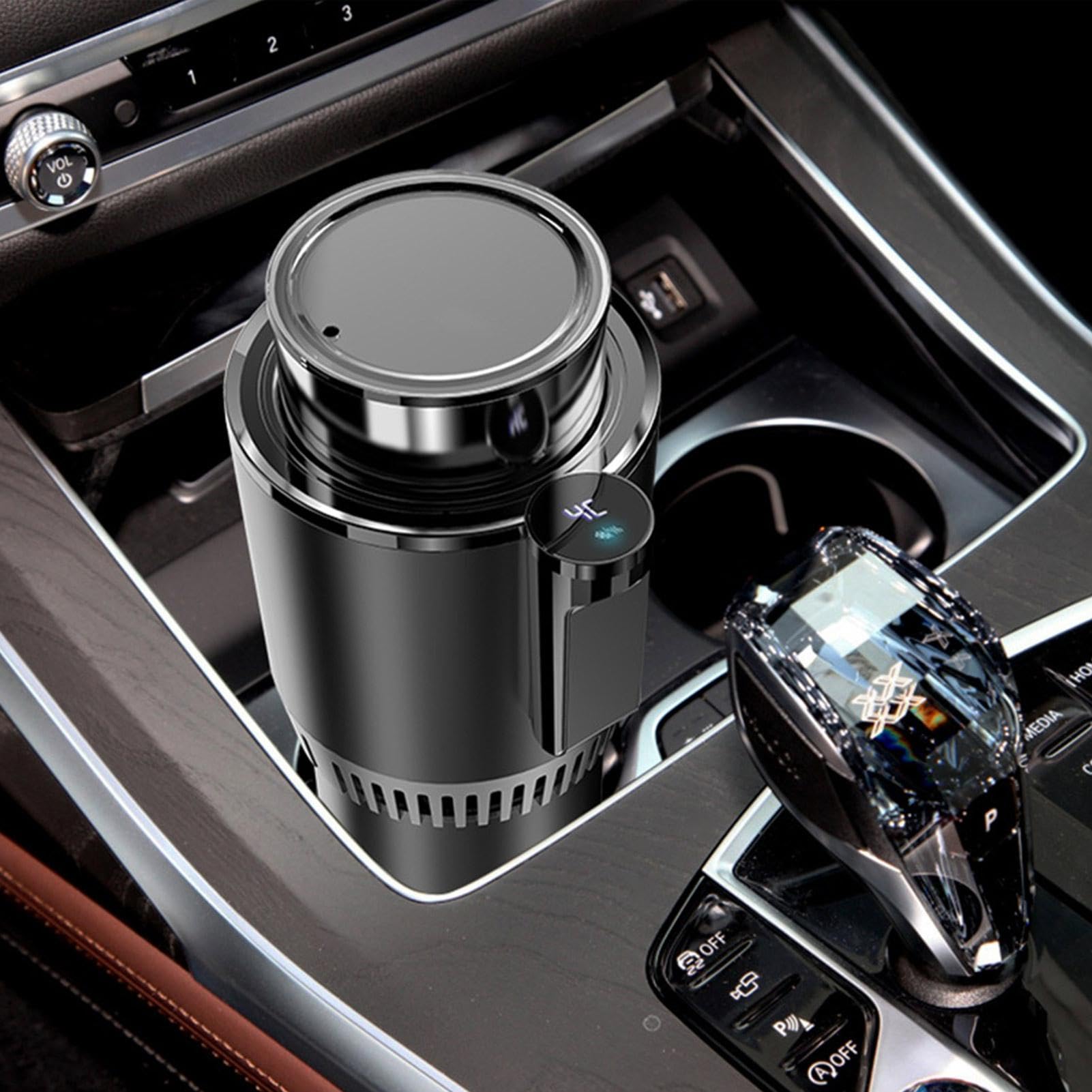 Scalda Caffè Per Auto - Scalda E Raffredda Per Bevande Per Auto 2 In 1, Tazza Riscaldante Per Auto Da Viaggio Per Auto Display Digitale Con Controllo Touch, Espansore Per Tazza Per Auto Antiscivolo