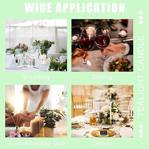 Miniatura 7 de Portavelas de cristal, candelita de cristal, portavelas votivas para centros de mesa de fiesta de boda, regalo de cumpleaños (3.6 x 2.6 pulgadas,