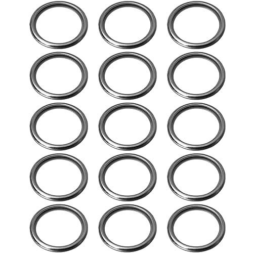 Miniatura 19 de 5 arandelas de enchufe diferencial trasero y 5 de transmisión automática para sellado sólido a prueba de fugas, arandelas de aluminio compatibles