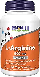 NOW Foods - L-Arginina 500 mg. - 250 Cápsulas vegetarianas