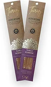 Kit com 2 Incensos Naturais e Artesanais Vareta Therapy Vanilla Bourbon e Floral de Bach AGRIMONY