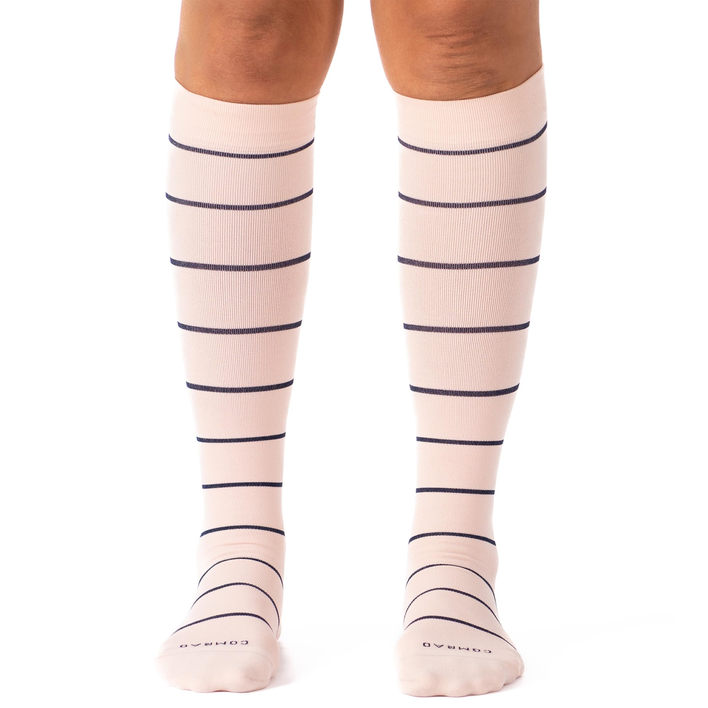 Nylon Knee High Socks - 15-20mmHg Graduated Compression Socks - Soft & Breathable Support Unisex Socks