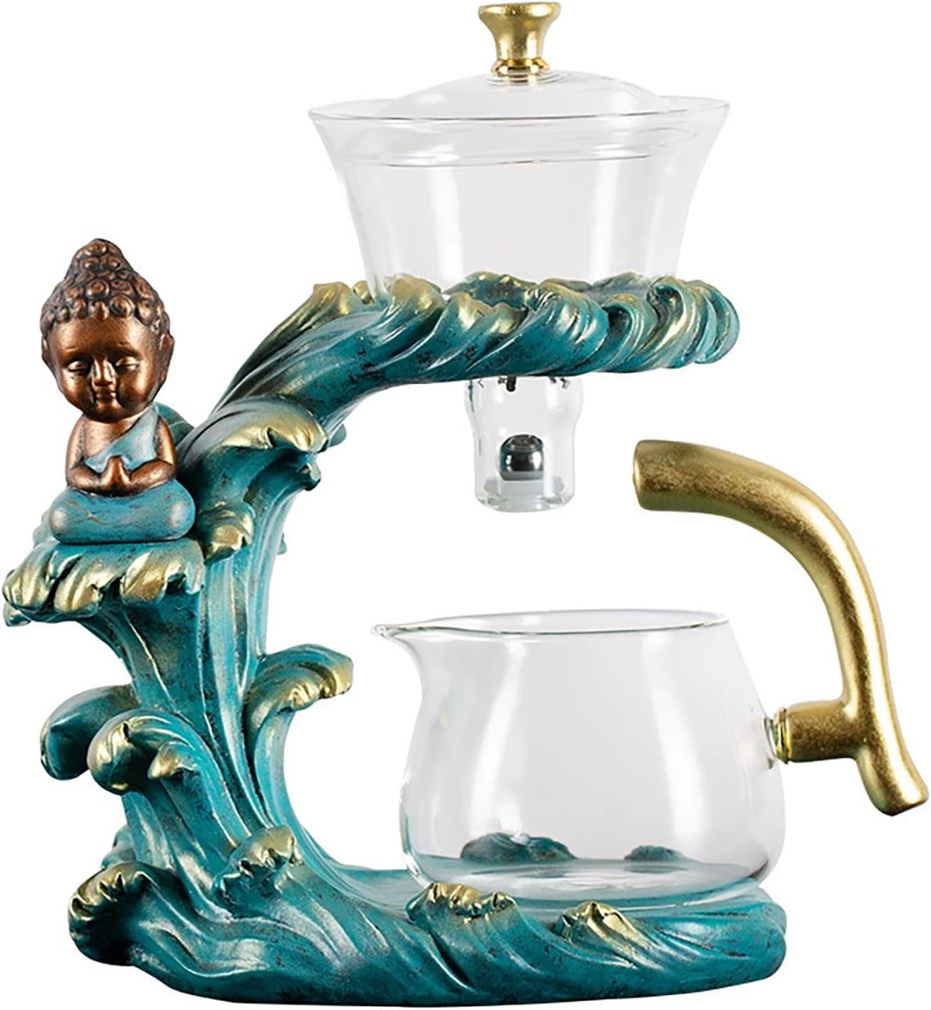 Automatic Tea Set - Magnetic Teapot Lazy Man Tea Maker, Luxury Simple Tea Brewing Set for Home Office