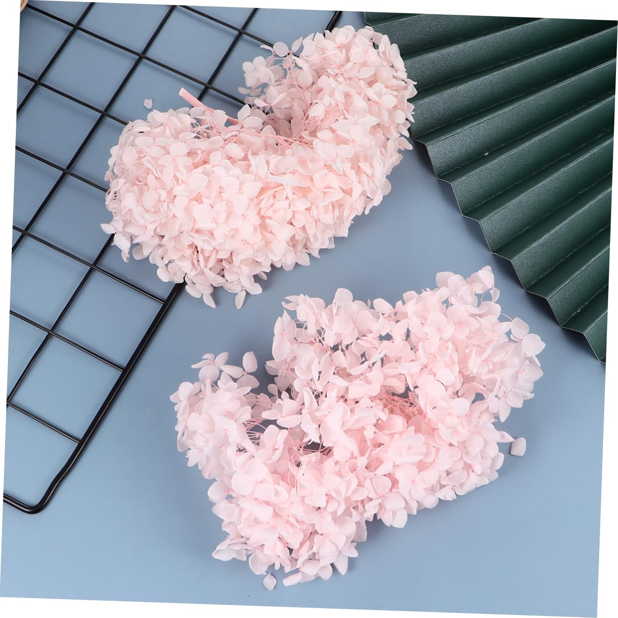 Echte Hortensienblätter Blütenblätter, 1 Packung Künstliche Hortensien Köpfe für DIY Harz Handwerk, Nagelkunst, Hochzeit Tischdeko und Kerzenherstellung, Rosa Hydrangea Blüten für Epoxidharz Deko