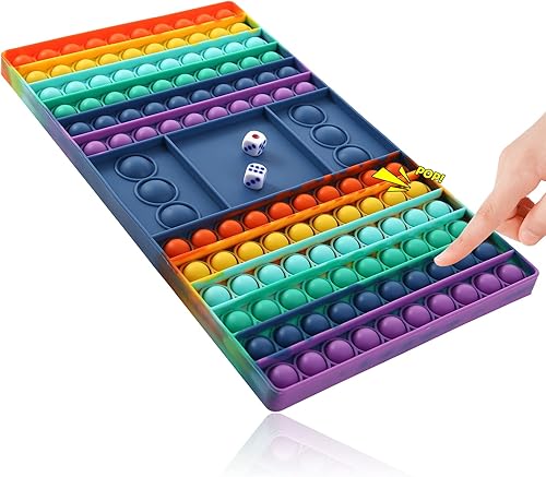 Pop Games Juguete Sensorial Fidget de Navidad, Juegos de Matemáticas con Tablero Pop para Niños, Juegos Familiares, Juego de Multiplicación,
