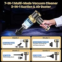 Vista 7 de Car Vacuum Portable Cordless - Handheld Vacuum Cleaner with 16000PA Strong Suction