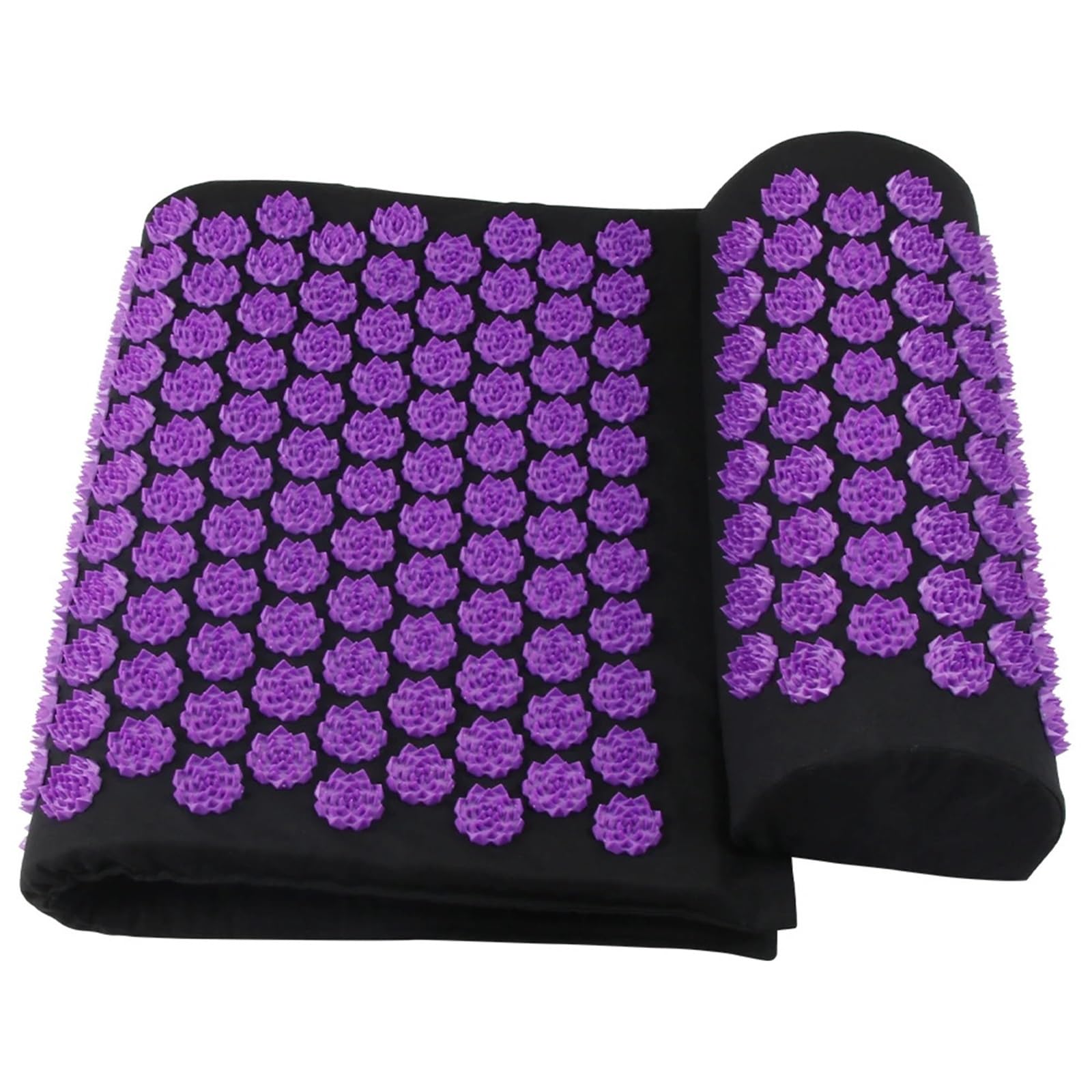 Esterilla Acupresión Estera de yoga acupresión | Aplicador Cojín Masaje Cuerpo Con Picos Almohada Masajeador De Pies Fitness(Purple Suit)