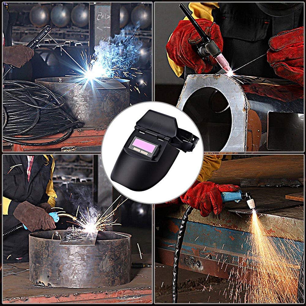 Mascara de Soldar, Careta para Soldar Máscara de soldadura eléctrica Casco de oscurecimiento de soldadura Rango ajustable de la lente for la máquina de soldadura
