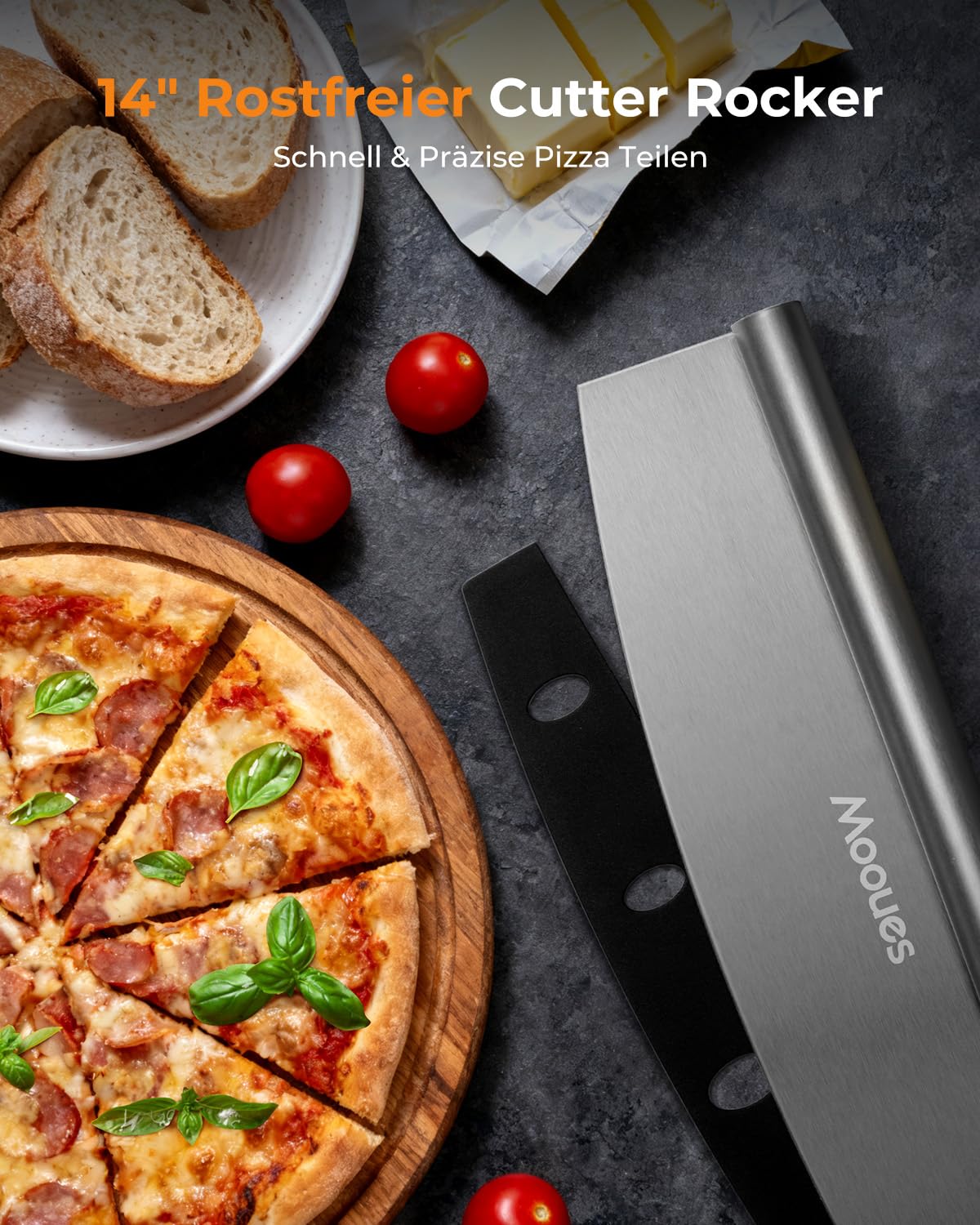Mooues Kochlöffel Holz Set 10 Stück+ Pizzaschieber Aluminium mit Faltbarer Griff