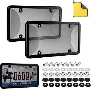 Gray Transparent License Plate Frames