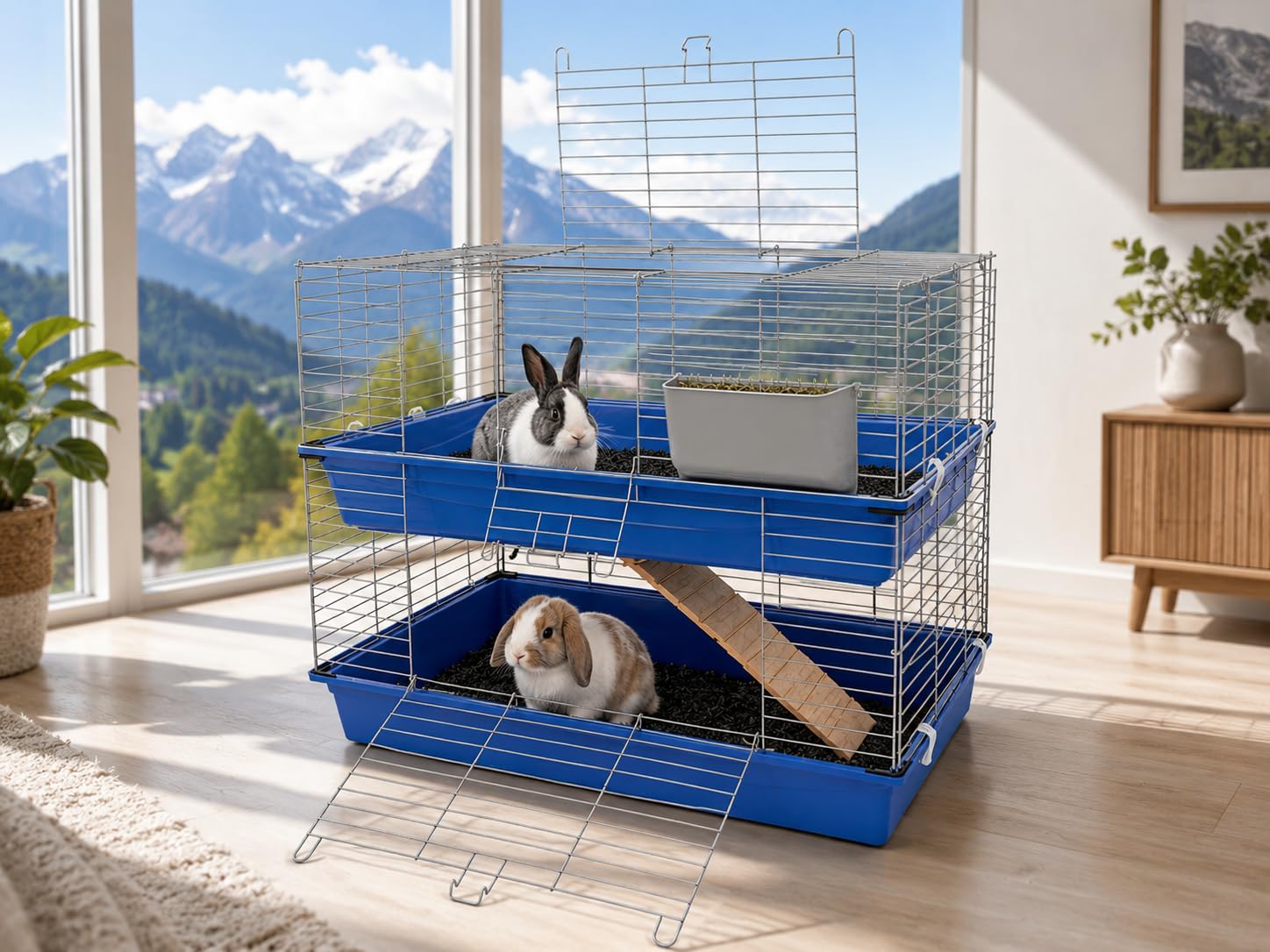 XXL 1m doppel Hasenkäfig Meerschweinchenkäfig