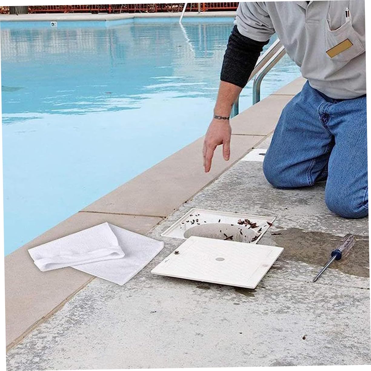 2 Piezas Cubierta de Skimmer para Piscina Repuesto de Tapa de Skimmer de Accesorio de Seguridad para de Paquete