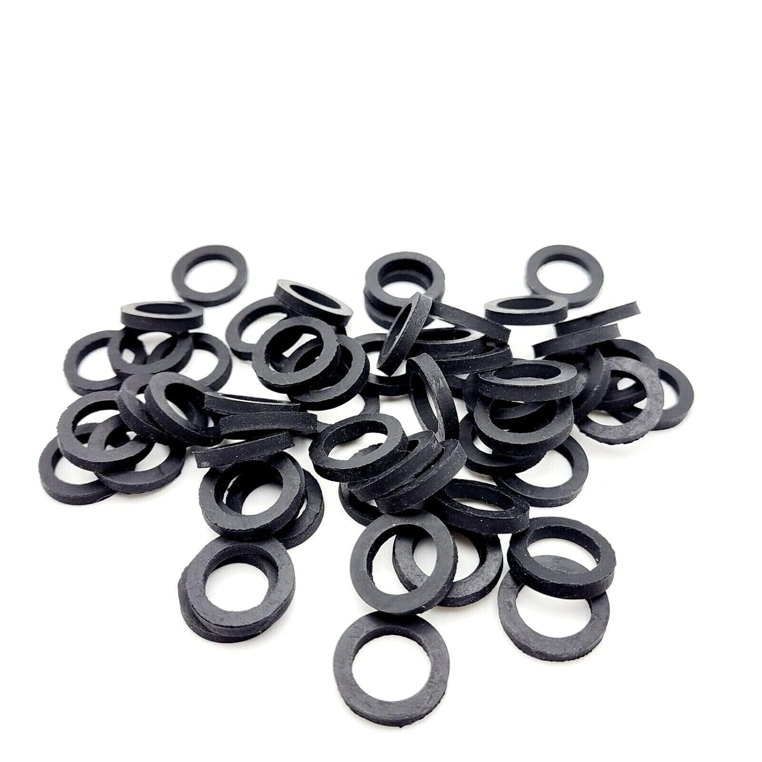 1/2" ID Rubber Flat Washers 3/4" Wide OD x 1/8" Thick EPDM Seals Gaskets Spacers for Industrial and Outdoor Use (24)