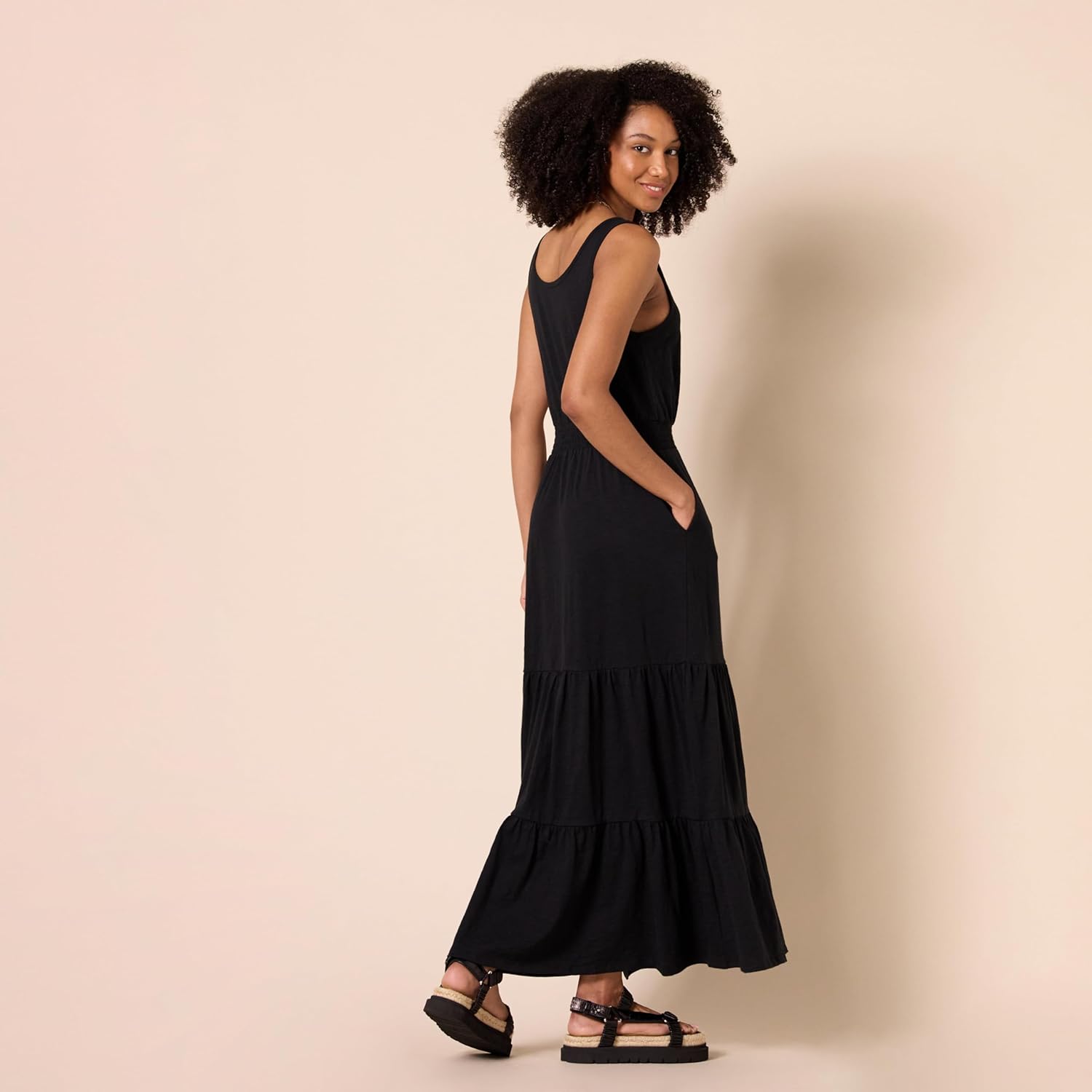 Amazon Essentials Women's Sleeveless Elastic Waist Summer Maxi Dress (Available in Plus Size) - Image 3