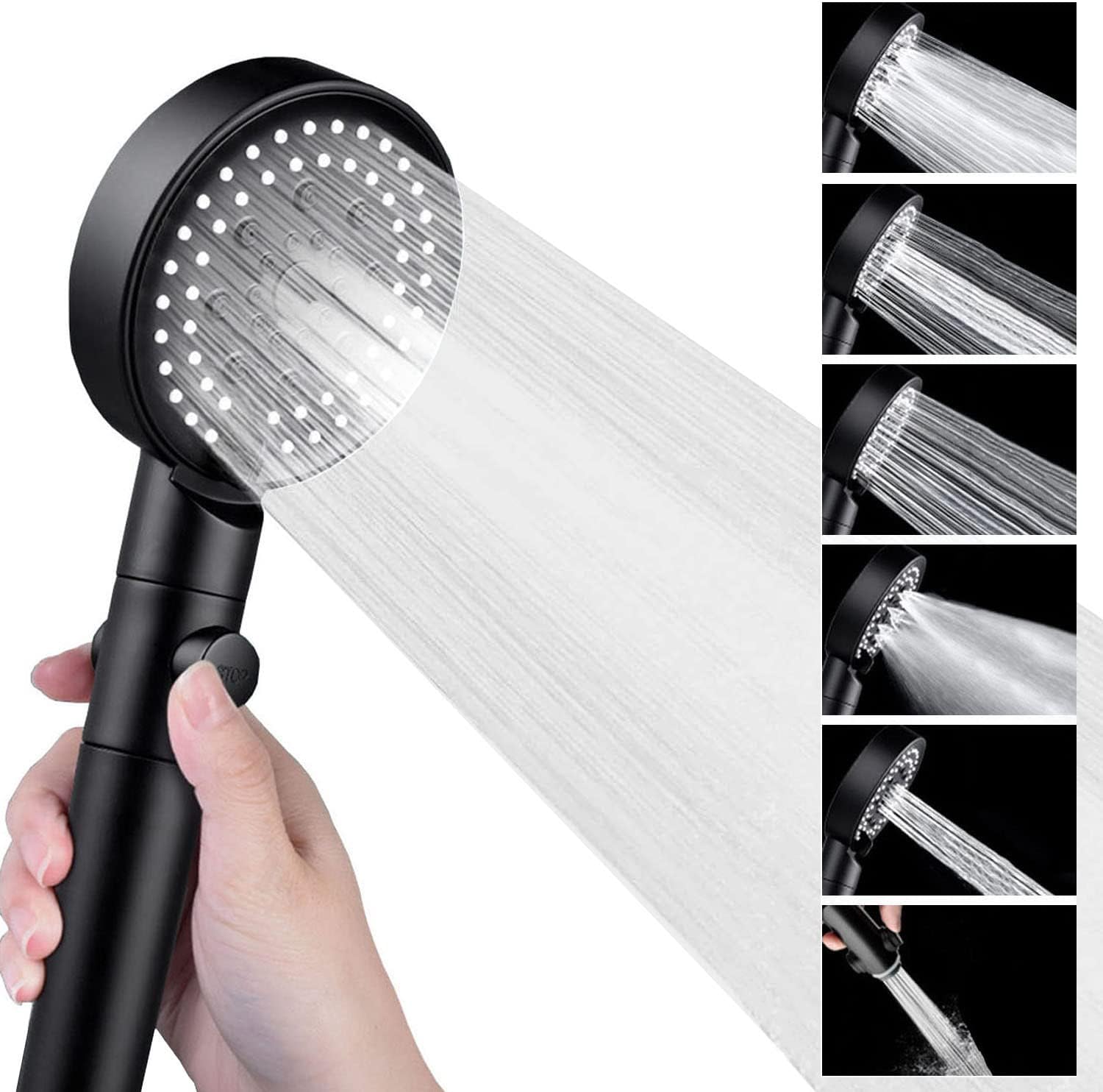 Duschkopf Mit Filter 8 Strahlarten - Wassersparend Mit 1,5m Schlauch