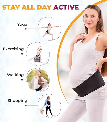 Miniatura 4 de SNUG360 Banda de apoyo para el vientre del embarazo cinturón de apoyo de maternidad ajustable y transpirable ayuda a aliviar el dolor pélvico cadera