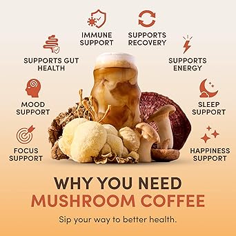 RYZE SUPERFOODS Mushroom Coffee, 30 servings
