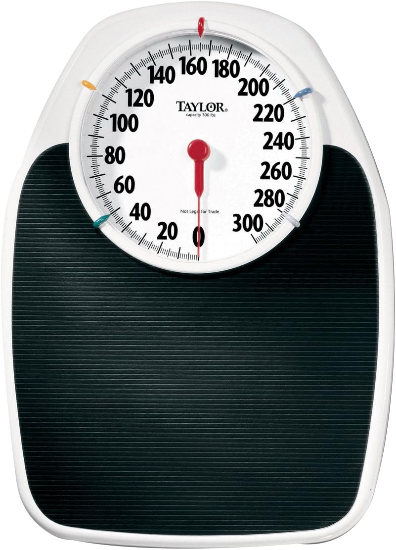 Baseline 12-1320 Large Dial Scale, 330 lb / 150 kg Capacity, 6.5" Dial on 17" x 11" Platform