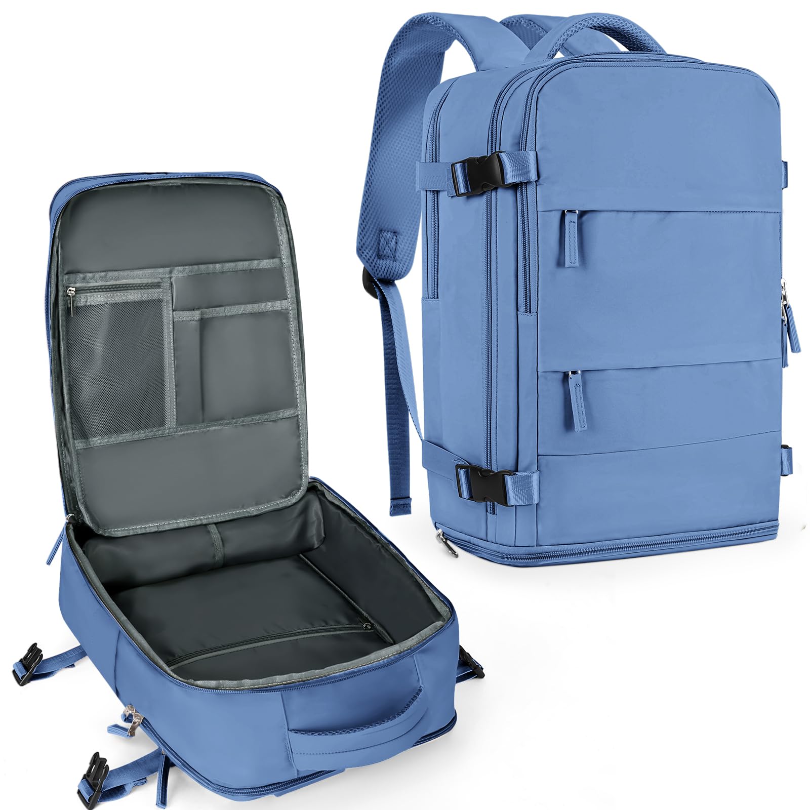 coowoz Travel Backpack for Women Men,Carry On Backpack,Hiking Backpacks Outdoor Sports Rucksack Casual Daypack Travel Essentials Sky Blue 25l Sky Blue