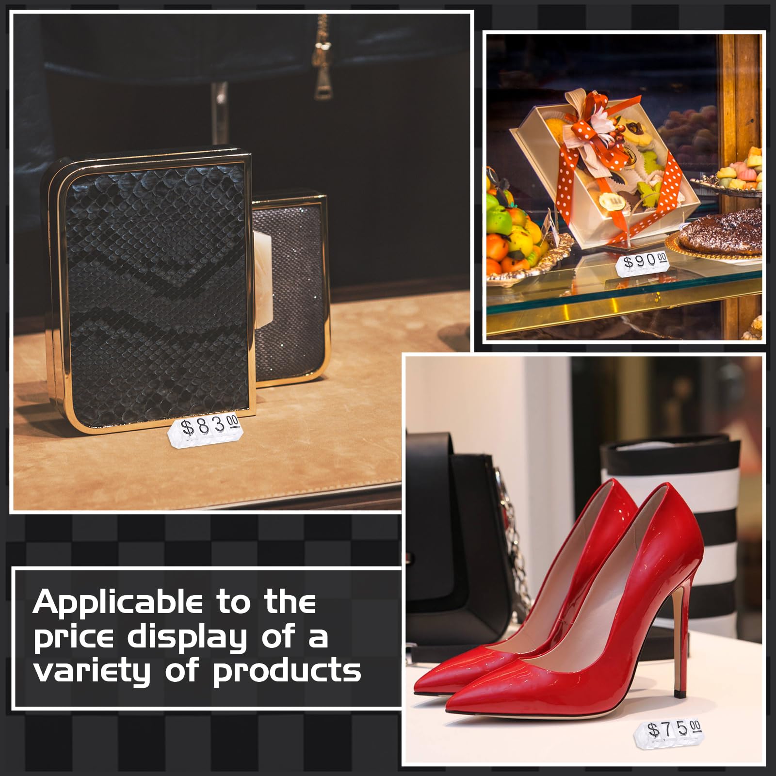Snapklik.com : Qunclay 50 Sets Price Display Cube Number Letter Price ...