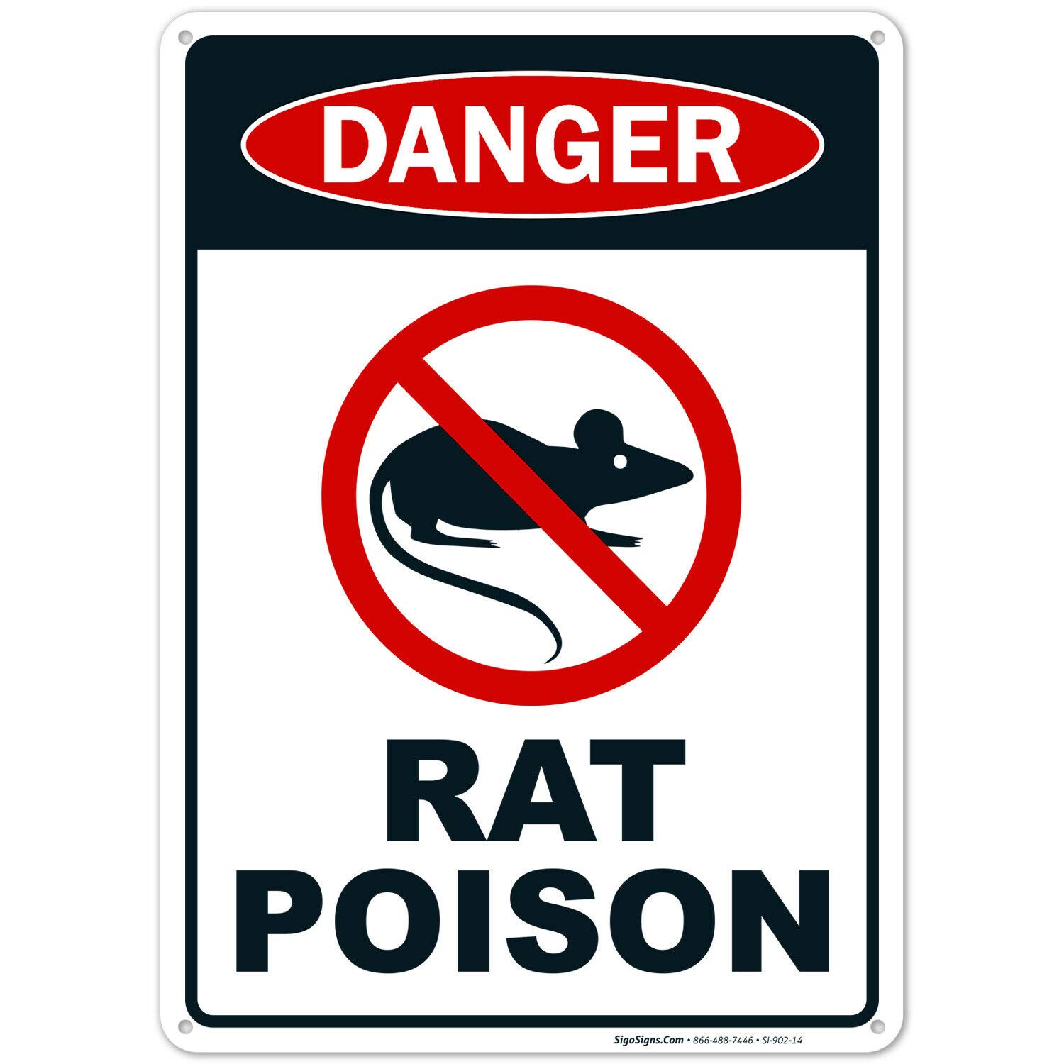 Bcts Sign#P1234 Rat Poison Sign Funny Metal Sign Outdoor Metal Sign Plaque 12X16 Inches