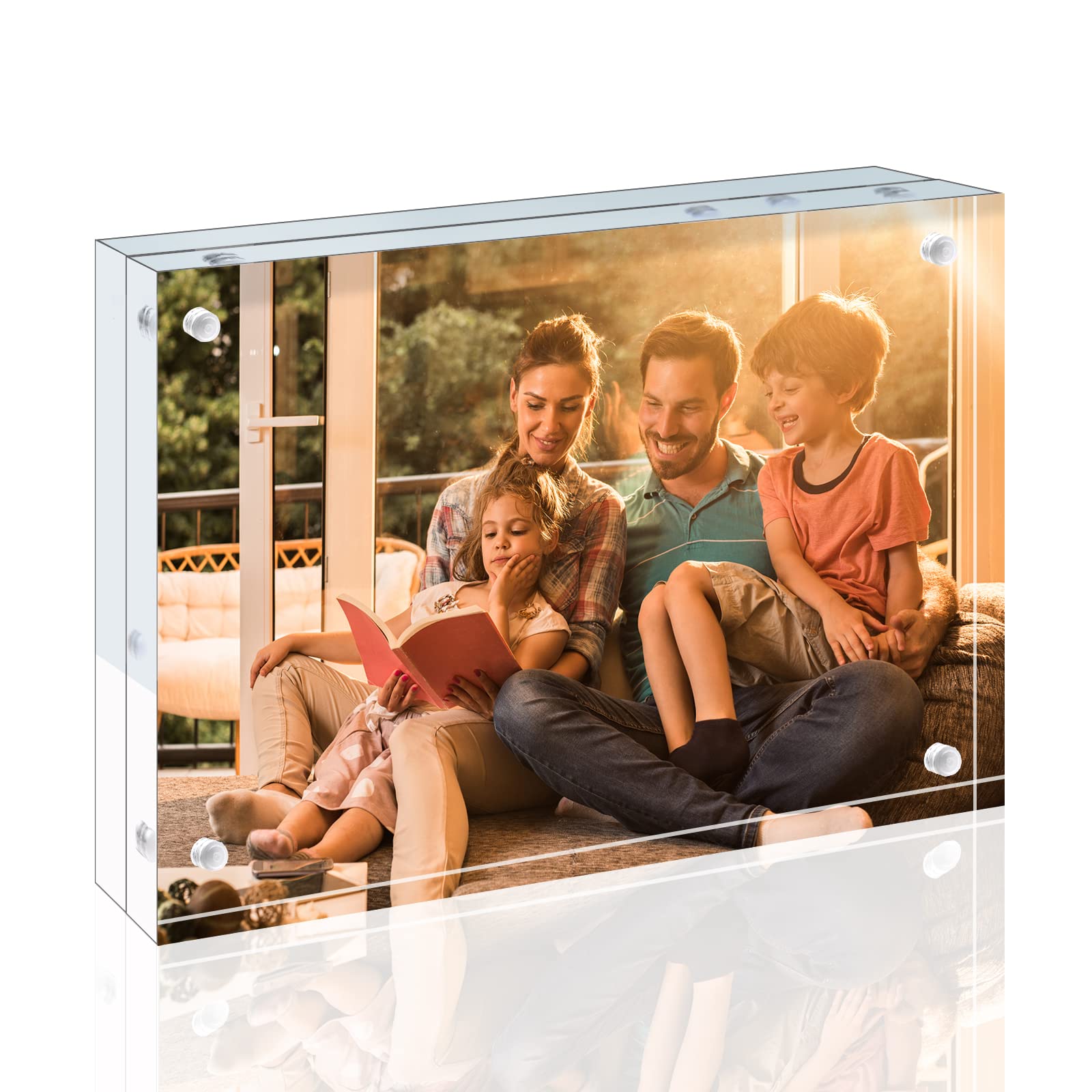Egofine 4x6 Acrylic Frames 6 Pack, 20mm Thicker