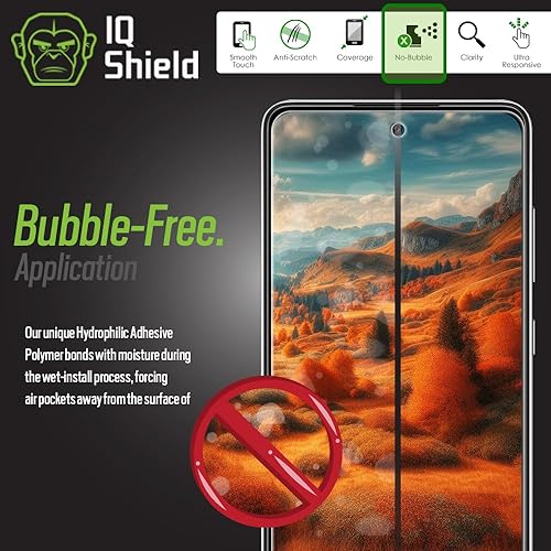 Miniatura 7 de IQShield Protector de pantalla compatible con Samsung Galaxy A52 5G (paquete de 2) película de TPU transparente antiburbujas