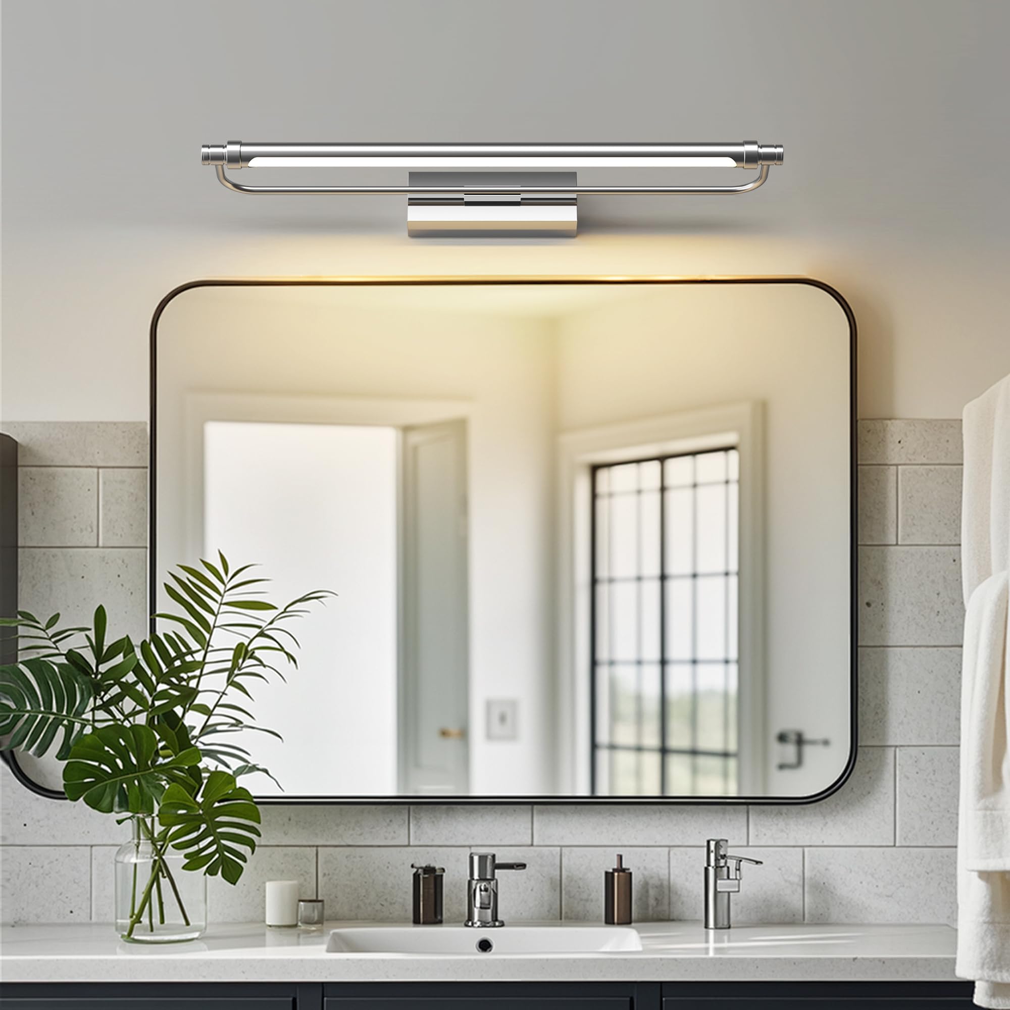 Pasoar 10100 Mirror Lamps (Chrome 4000K, 60 cm), Chrome Neutral White 4000k - Image 2