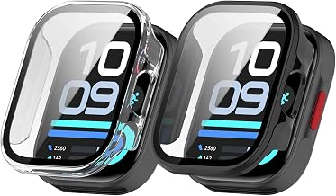 [Set of 2] For REDMI Watch 6 Lite Case, Film + PC Frame, Integrated (Black