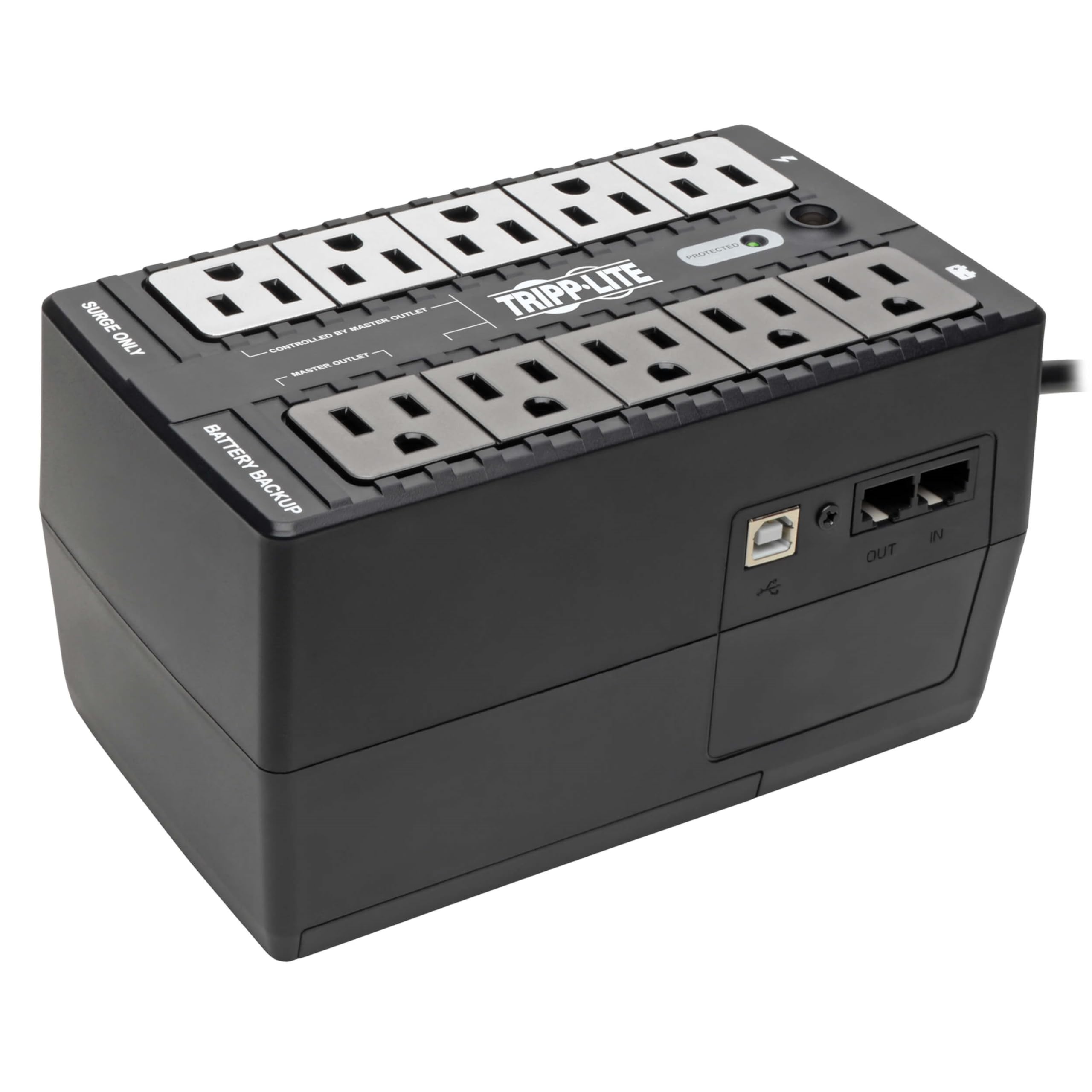 550VA UPS Battery Backup Surge Protector Efficient Energy-Star Certified, AVR, 8-Outlet Uninterruptible Power Supply, Dataline Protection, 3-Year Warranty & $100,000 Insurance (ECO550UPS)