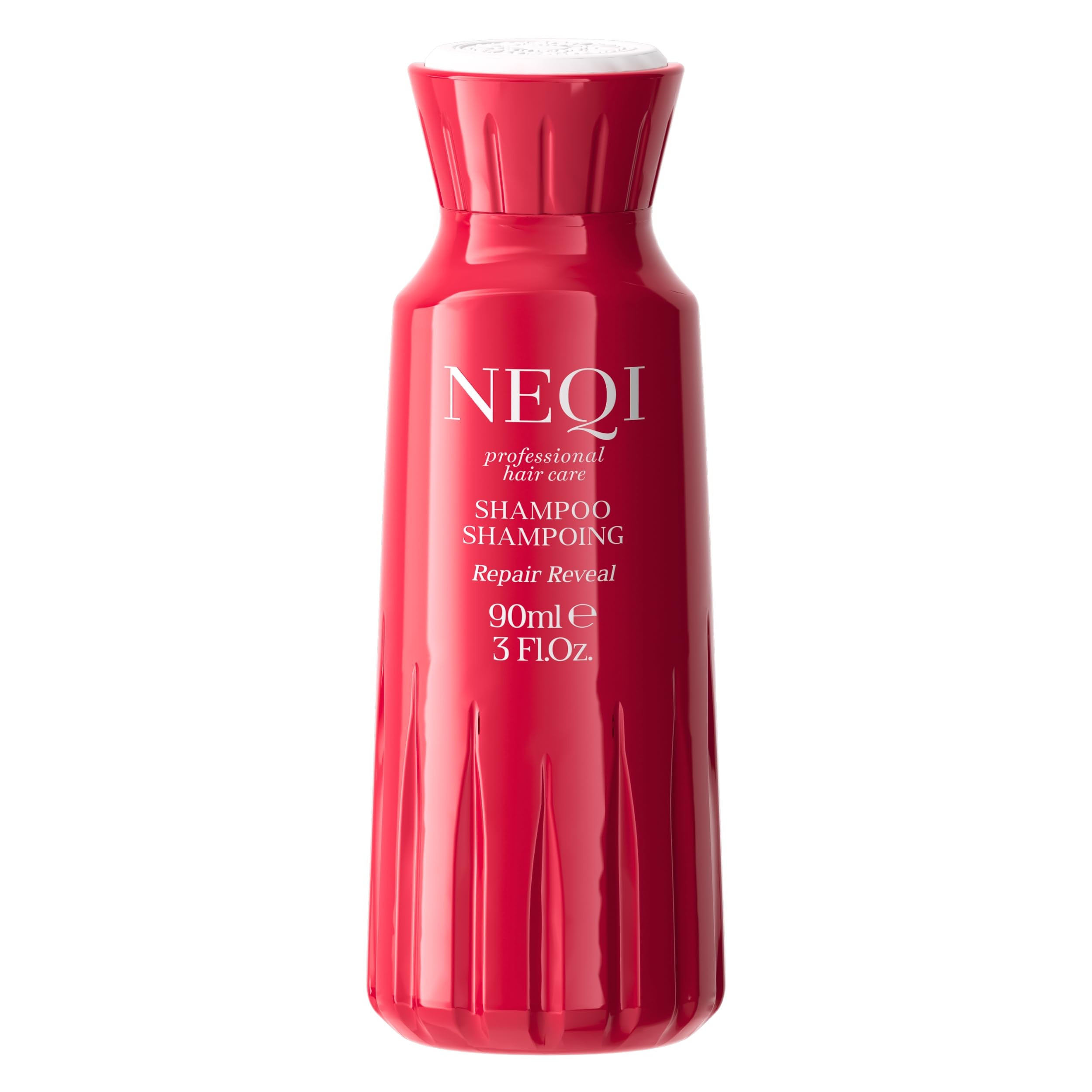 NEQI REPAIR REVEAL Shampoo 90ml – Reparierendes Shampoo mit Phytokeratin, Sulfatfrei, Vegan, Für Strapaziertes Haar, Sanfte Reinigung, Hergestellt in Italien, Reisegröße