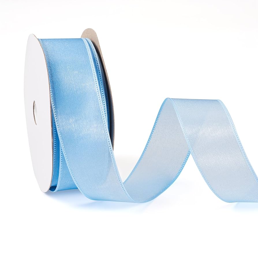 【即日発送】BABY BLUE RIBBON SEE-THROUGH TOPS Baby blue ribbon see-through tops (High neck) – POPPY