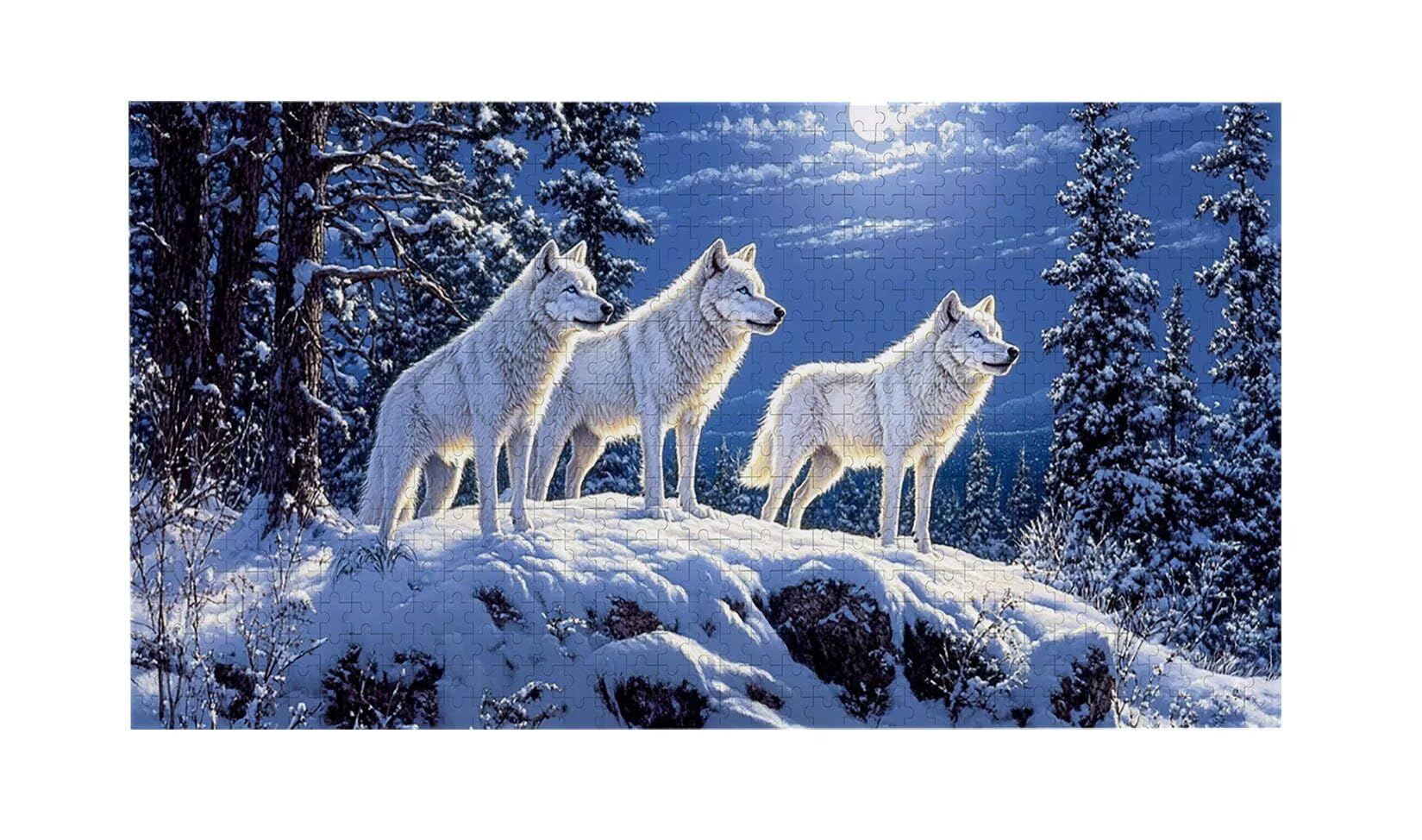 Puzzle para Adultos 1692 Piezas, Lobo de invierno Puzzle, Difícil, Desafiante, Rompecabezas Encajan Perfectamente, Letras en la Parte Posterior, sin Polvo, Regalo para Personas Mayores (179x31cm) v142