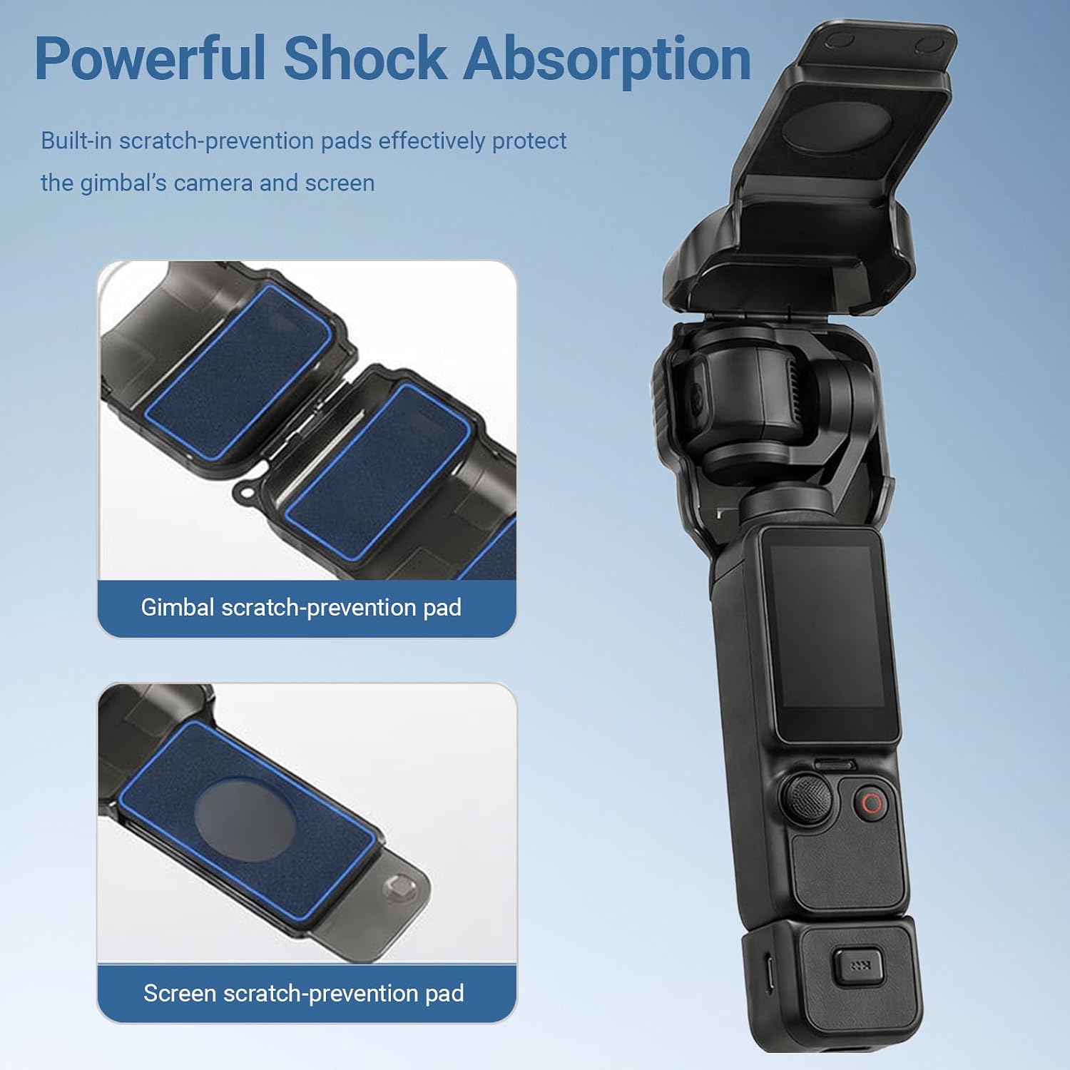Gimbal Screen Protective Cover Case for DJI Osmo Pocket 4 Accessories | Flip Hard Case, Hard Shell Gimbal Guard, Portable, Shock-resistant, Dust-proof, for Travel & Daily Use