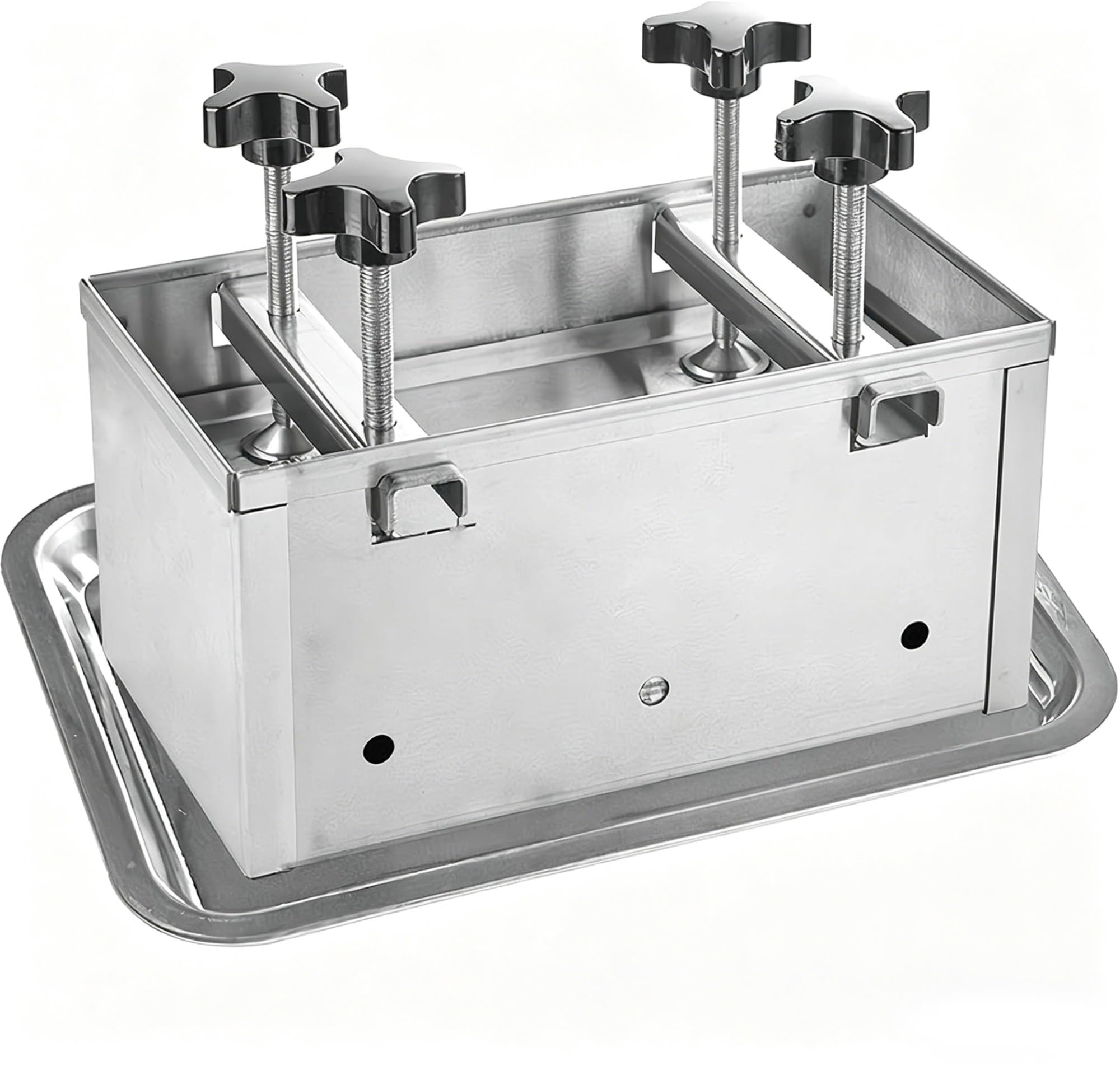 Fleischpresse, Edelstahl-Schinkenpresse, Form mit Doppelschrauben-Press-Design, rechteckig, für Mittagessen, Fleischmaschine, Formwerkzeug für Zuhause, Küche