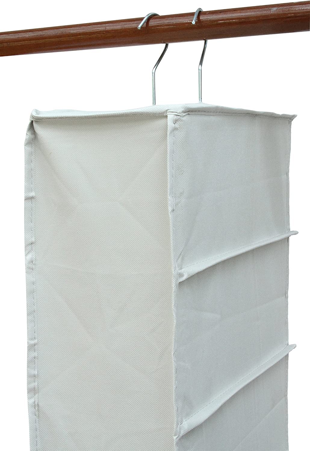G007 - Organisateur de Chaussures à Suspension à 10 Tablettes pour Rail de Garde-robe - Matériau Lavable en Toile Oxford 600D