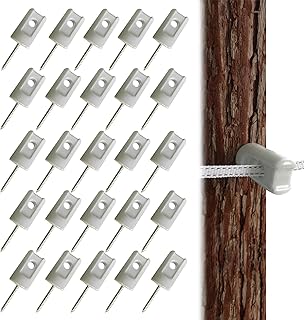 25 Pack Electric Fence Insulator Porcelain Insulator, Heavy Duty Ceramic Lag Screw Insulator Porcelain Lag Screw Insulator, Suitable for Wood Post Wire Farm Fencing Supplies